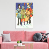 Toile Noël Vintage, Musiciens en train de chanter (Insitu(Salon))
