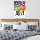 Toile Noël Vintage, Musiciens en train de chanter (Insitu(Chambre))