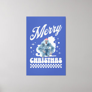 Toile Noël Yéti drôle humour de fêtes