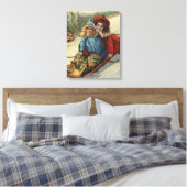 Toile NoëlDeux Petites Filles Dormir (Insitu(Chambre))