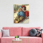 Toile NoëlDeux Petites Filles Dormir (Insitu(Salon))