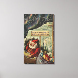 Toile NoëlPère Noël au pôle Nord