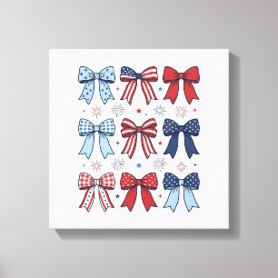 Toile Nœuds Coquette Patriotiques Dessin Vectoriel Vinta