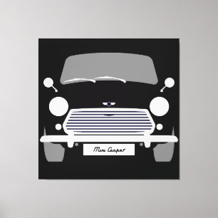 Toile Noir Austin Mini Cooper original classique