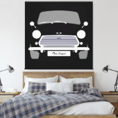 Toile Noir Austin Mini Cooper original classique (Insitu(Chambre))