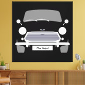 Toile Noir Austin Mini Cooper original classique (Insitu(Salon))