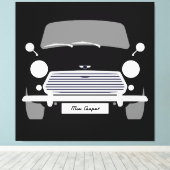 Toile Noir Austin Mini Cooper original classique (Insitu (Plancher de Bois))