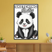 Toile Noir & Blanc Beauté Panda conception de la perfect (Insitu(Salon))