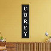 Toile Noir/Blanc Premier/Famille/Nom (Insitu(Salon))