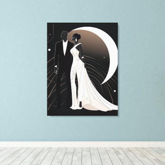 TOILE NOIR ÉLÉGANCE #1 (Insitu (Plancher de Bois))