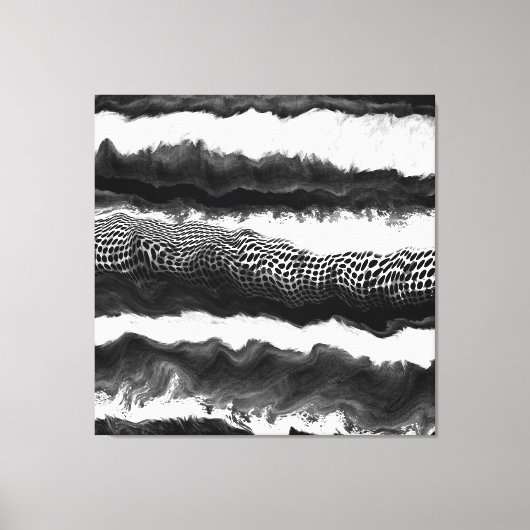 Toile Noir et blanc Abstrait Illusion Art moderne (Recto)