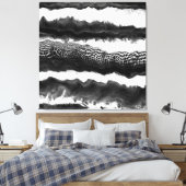 Toile Noir et blanc Abstrait Illusion Art moderne (Insitu(Chambre))