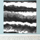 Toile Noir et blanc Abstrait Illusion Art moderne (Insitu (Plancher de Bois))