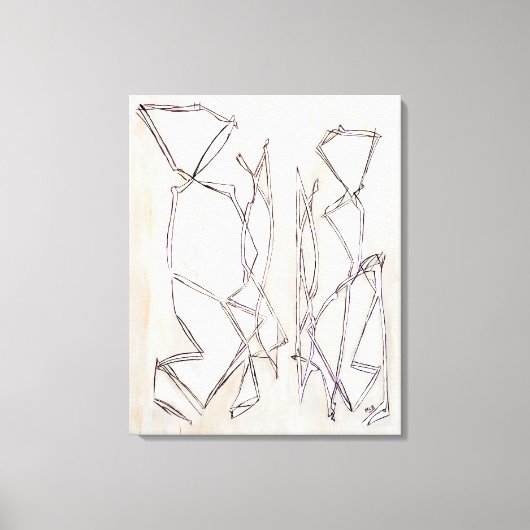 Toile Noir et blanc Art Abstrait moderne pour les couple (Recto)