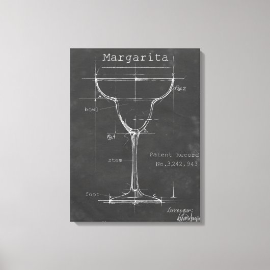 Toile Noir et blanc Margarita Verre Plan (Recto)