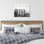 Toile Noir Et Blanc Monochrome Grain Rural Silos (Insitu(Chambre))