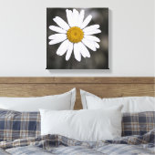 Toile Noir et blanc single Wet Daisy Centre Jaune (Insitu(Chambre))