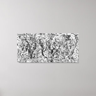 Toile NOIR ET BLANC XV - Peinture d'action -Abstrait-