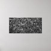 Toile NOIR ET BLANC XVII - Peinture d'action -Abstrait- (Recto)