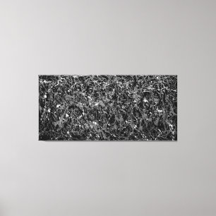 Toile NOIR ET BLANC XVII - Peinture d'action -Abstrait-