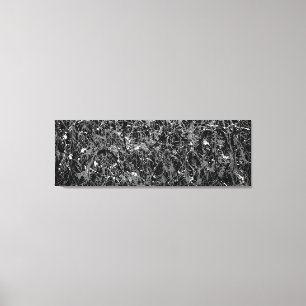Toile NOIR ET BLANC XVII - Peinture d'action -Abstrait-