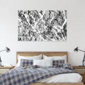 Toile NOIR ET BLANC XXV - Peinture d'action -Abstrait- (Insitu(Chambre))