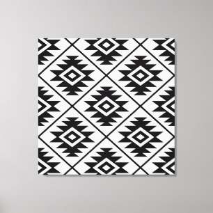 Toile Noir stylisé de Ptn de symbole aztèque grand sur