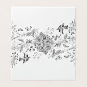 Toile Noire De Jouy Floral Place Carte Décor Table (Outside Unfolded)