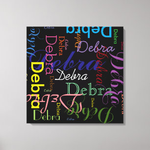Toile Nom à motif typographique