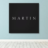 Toile Nom classique (ou mot) | Noir et blanc (Insitu (Plancher de Bois))