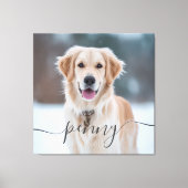 Toile Nom de compagnie personnalisé Photo Écriture éléga (Recto)