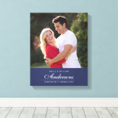 Toile Nom de couleur modifiable Nom de famille cursive P (Insitu (Plancher de Bois))