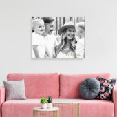 Toile Nom de famille B/W Portrait Grand (Insitu(Salon))