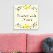 Toile Nom de famille étiré (Insitu(Salon))