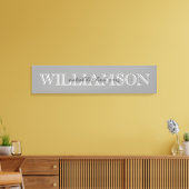 Toile Nom de famille gris signe monogramme (Insitu(Salon))