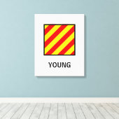 Toile Nom de famille jeune Nautique (Insitu (Plancher de Bois))