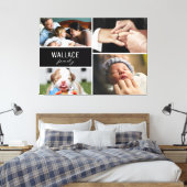 Toile Nom de famille multiple photo collage (Insitu(Chambre))