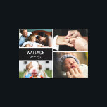 Toile Nom de famille multiple photo collage<br><div class="desc">Cette peinture murale en toile enveloppée vous permet de personnaliser avec vos propres photos. Je regardais un mur nu à la maison et je rêve de faire un mur de galerie. L'idée d'avoir à obtenir des images de différentes tailles ne cesse de m'empêcher d'aller de l'avant. Avez-vous le même problème...</div>