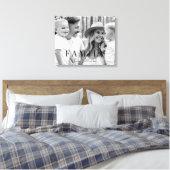 Toile Nom de famille Typographie B/W Portrait Large (Insitu(Chambre))