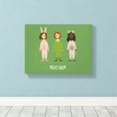 Toile Nom de la chambre de la fille en pyjama (Insitu (Plancher de Bois))