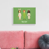 Toile Nom de la chambre de la fille en pyjama (Insitu(Salon))