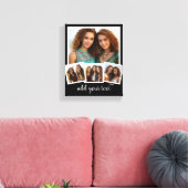 Toile Nom de script de collage photo tendance blanc noir (Insitu(Salon))
