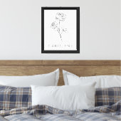 Toile Nom du Fleur sauvage rustique (Insitu(Chambre))