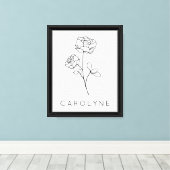 Toile Nom du Fleur sauvage rustique (Insitu (Plancher de Bois))