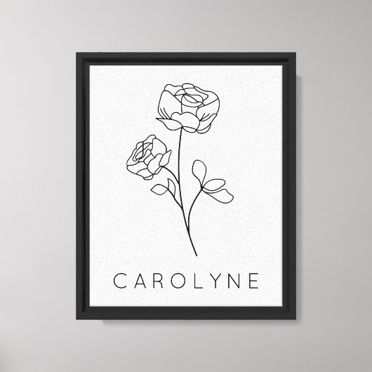 Toile Nom du Fleur sauvage rustique (Recto)