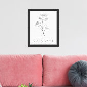 Toile Nom du Fleur sauvage rustique (Insitu(Salon))