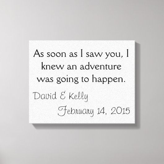 Toile Nom et date personnalisés (Recto)