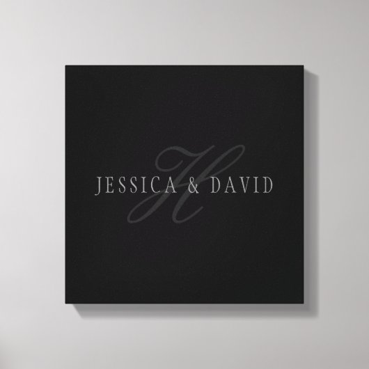 Toile Nom et nom de famille des couples Monogramme (Recto)