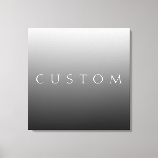 Toile Nom ou mot classique | Dégradé gris (Recto)