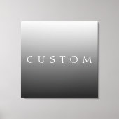 Toile Nom ou mot classique | Gris dégradé (Recto)